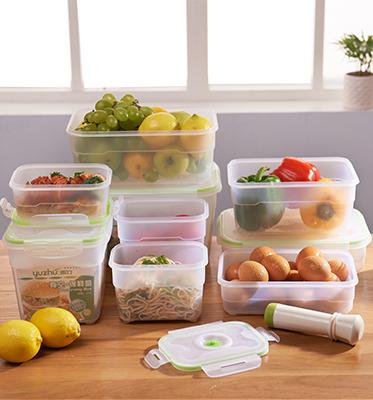 China Transparent Food Storage Container Vacuum Freshness Preservation Kitchen Airtight Storage Box for sale