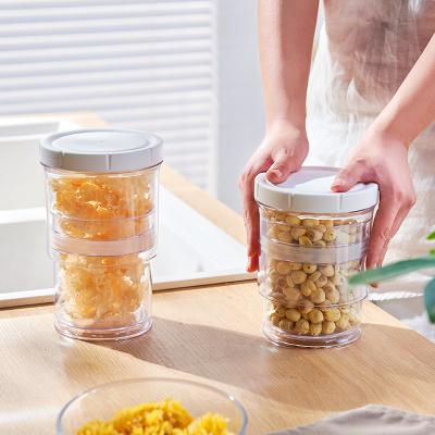 China Hot Selling Freshness Keep Mouth Kitchen Food Storage Container Food Organizer Wide Trash Bin for sale