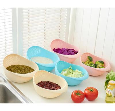 China Viable Hot Selling Plastic Kitchen Washing Basket Drainer Colander Strainer for sale