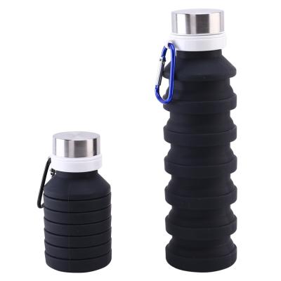 China Luxury Sports Water Bottle Morden Collapsible Silicone Water Bottle With Sports Hook for sale