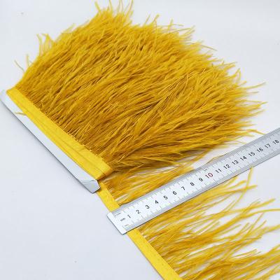 China Dress Accessories Wholesale Dyed Gorgeous Fluffy Ostrich Feather Trim Ostrich Feather Dress Ostrich Feather Trim for sale