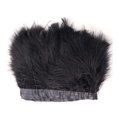 China Professional Dress Accessories Making Soft and Fluffy Ostrich Feather Trim Fabric for Evening Dress Fringe Trim for Decoration for sale