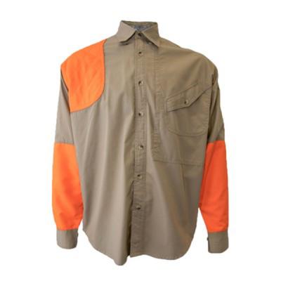 China Men's Cvc Long Sleeve Quiled Quiled Quiled Breathable Patch Durable Polyester Twlill Shooting Windproof Shirt for sale