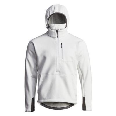 China 4/1 Zipper Man Breathable Fleece Fabric Heat Breathable Hoodies For Outdoor for sale