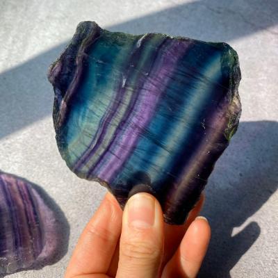 China High quality shui crystal folk crafts feng slab china rainbow fluorite rock crystal spiritual slab for wedding decoration for sale