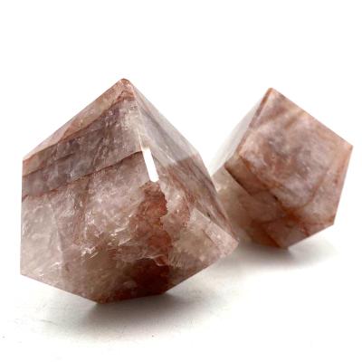 China New next healing hematoid cube quartz natural crystal stone china folk crafts in position for sale