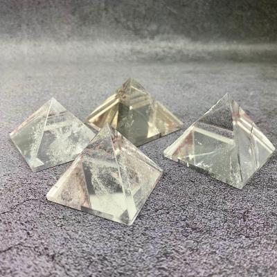 China Wholesale Natural Gemstone Feng Shui Decoration Clear Quartz Crystal Pyramid For Healing from China for sale