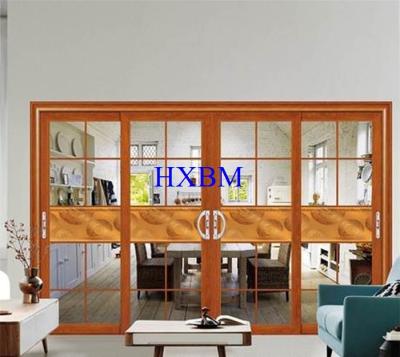 China Double Glazed Aluminum Sliding Doors With 2mm 120mm Depth Aluminum Profile for sale