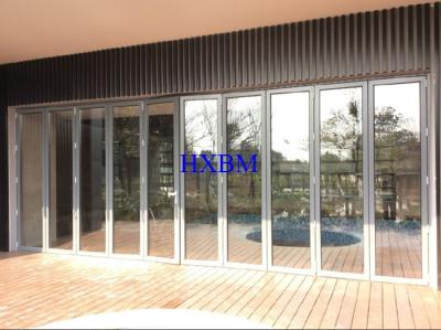 China Glass 12A Aluminum Folding Doors 2.0mm Profile Double Glazed for sale