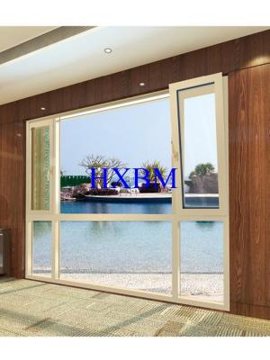 China Wood Grain Color UPVC Windows And Doors Flame Retardant For Building Designers for sale