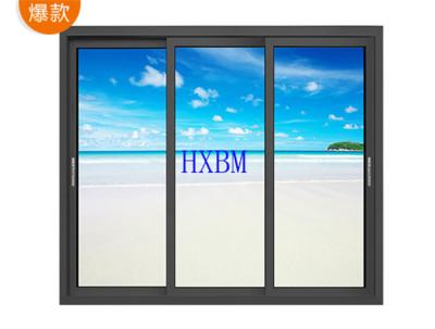 China Double Glazed Black Color External Aluminum Sliding Patio Doors With Sliding Screen for sale