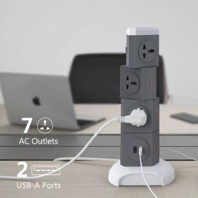 China OEM/ODM Universal Power Extension Cord Tower Socket with Surge Protector for Desk for sale