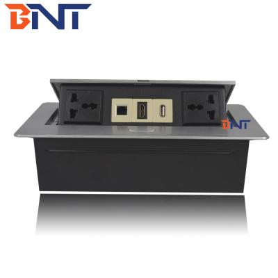 China Desk Pop Up Sockets For Audio Video Solution , Silver Desk Plug Sockets for sale