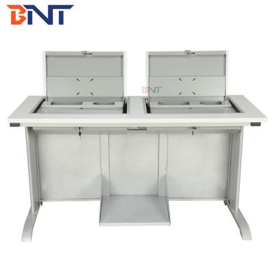 Chine École Flip Top Computer Desk/double Tableau d'ordinateur avec la surface élevée de texture à vendre