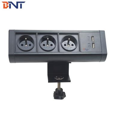 China Boente Grade AA 6.56 Ft Cord 3 France Power and 2 USB Black Furniture Conference Power Port for sale