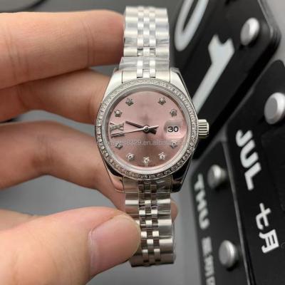 China Luxury Brand Automatic Date Mechanical Watches Diamond Stainless Steel Manual Mechanical Watches Men for sale