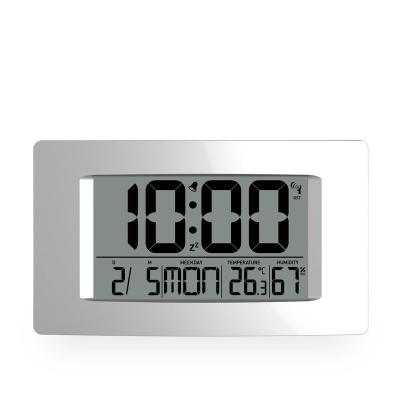 China Sizes Large LCD Display Room Digital Table Alarm Wall Clock for sale