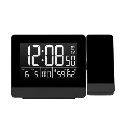 China Projection Time Or Temperature Radio Controlled Digital Projection Clock With USB Charging Port for sale