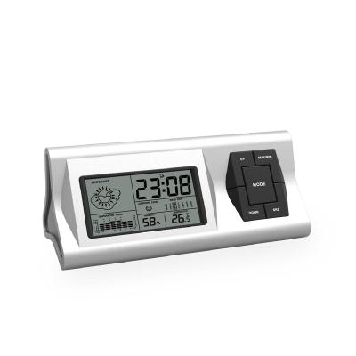 China Classify indoor temperature and temperature trend clock with weather forecast for sale