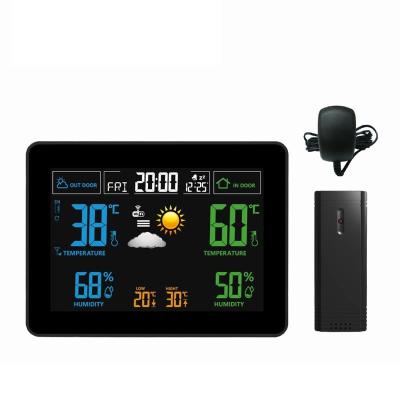 China Automatic Home Color Wifi Wireless Weather Station with 3 Channel Outdoor Temperature and Humidity for sale