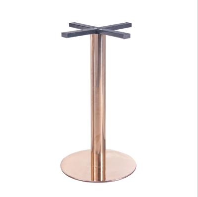 China Hot Selling Gold Square Easy Installation Metal Dining Table Base Stainless Steel Round Table Leg for sale