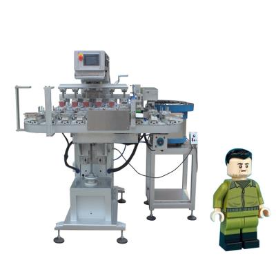 China Automatic Printer Pad Printing Machine of Toy Zelensky Lego Caps Figures of 4 Colors Hotels for sale