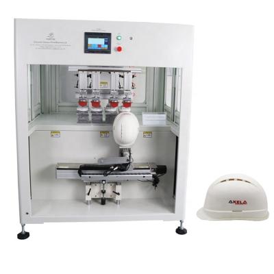 China Custom Servo Motor 4 Color Hard Hat Hard Hat Safety Helmet Printer Custom Semi-automatic Printing Machine for sale