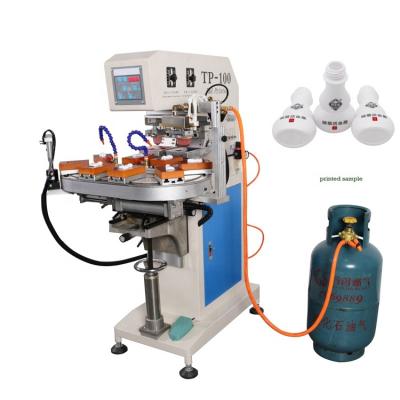 China Factory Semi Automatic Easy Steel Plate IC Free Shipping Silicone Glas Bottle Pad Printer 2 Colors Conveyor Dryer for sale