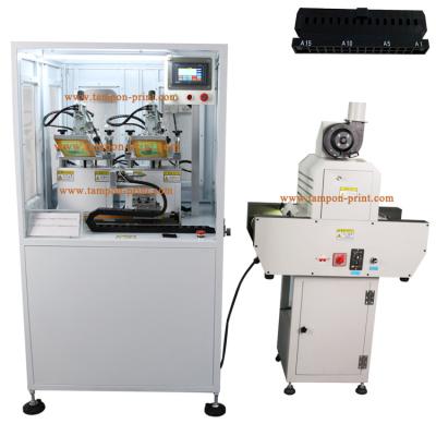 China Hotels desktop flat table small socket rotary silk screen printing printer machine with UV dryer for sale