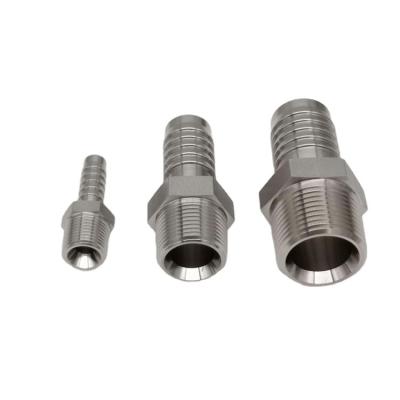 China Liquid Handling Taper Joint Thread Stainless Steel Male NPT Thread Fittings For Ptfe Pipe for sale