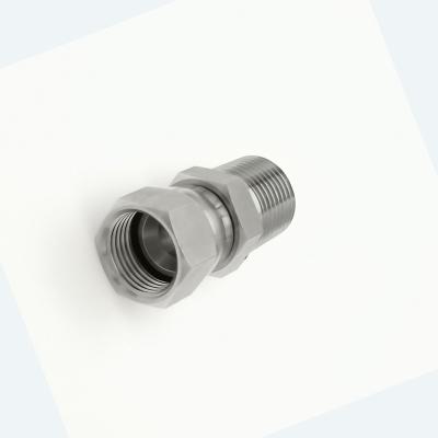 China SS304 Manufacturer Supply Ss 304 37 Degree 08Jic Female Swivel 1/2 MNPT ADAPTER for sale