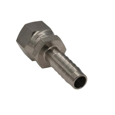 China Fluid Handling 7/8-14 9/16-18 316L Stainless Steel Jic 37 Degree Insert Thread Fitting End For Ptfe Hose for sale