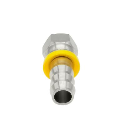 China NPT Female Liquid Handling Jic Barb 37Degree - Swivel Push Hose Metric Hydraulic Hose Fittings For Silicone Hose for sale