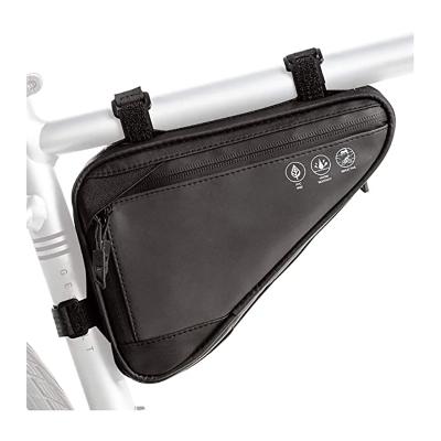 China Bicycle Triangle Frame Bag Used/Outdoor Activity Journal Cycling Front Handlebar Bag Strap-On Saddle Pocket Waterproof Memory Tube Bag Reflective Stripe for sale