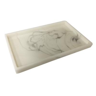 China High End European Style Hotel Bathroom Supplies Wash Tray Marble Tray Bathroom Tray Set for sale