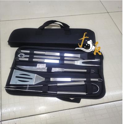 China Welded 9 Piece BBQ Tool Kit Stainless Steel Outdoor Grill Set Combination BBQ Supplies for sale