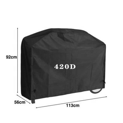 China Dustproof Outdoor Waterproof 420D Oxford Cloth Black Protection Oven Cover UV Grill Cover for sale