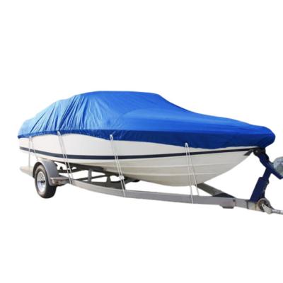 China Waterproof/V-Type UV Sunscreen Boat Cover/Factory Outlot 600D PVC Material Waterproof Dustproof Blue Coating Boat Cover for sale