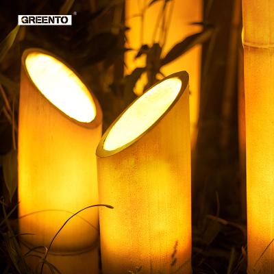 China Custom Theme Park Style Retro Bamboo Decor Garden Villa Park Courtyard Lights Decoration Garden for sale