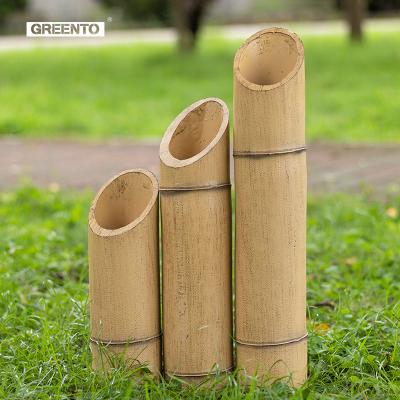 China Custom Solar Theme Park Garden Bamboo Lamp Lighting Landscape Prices Outdoor Garden LED Solar Lawn Bollard Lights for sale