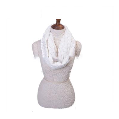 China New Fashion Faux Fur Neck Long Scarf Infinity Faux Fur Scarf Custom Made Fur Scarf for sale