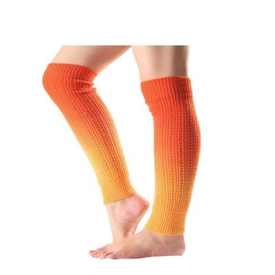 China 100% Unique Gradient Color Acrylic Custom Passion Leg Warmers Stylish Knitted Cheap Leg Warmers for sale