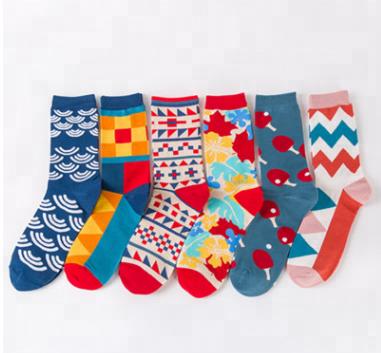 China New style socks antibacterial HAPPY socks customized socks cotton stockings wholesale for sale