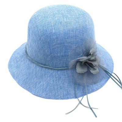 China Picture Fashion Women Summer Hats With Flower Lady Straw Summer Hat for sale