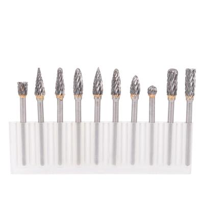 China Other Manufacturer 10pcs 5mm Rotary Shank Carbide Burr Cutter Double Cut Tungsten Carbide Burrs for sale