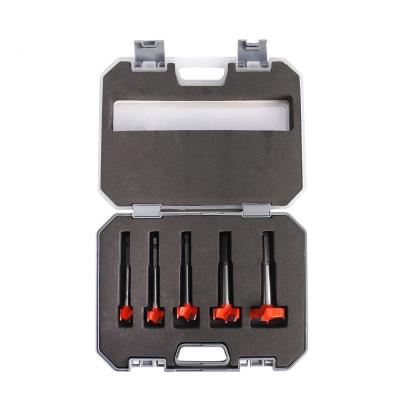 China 5PCS/SET 15-35mm Woodworking Adjustable Drilling Woodworking Positioning Tools Drill Bit Hole Saw Set Alloy Forstner Hard Drill for sale