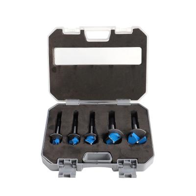 China 5PCS/SET 15-35mm Woodworking Adjustable Drilling Woodworking Positioning Tools Drill Bit Hole Saw Set Alloy Forstner Hard Drill for sale