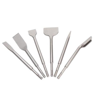 China 6pcs Chisel Cutting Set 245mm 250mm 260mm Hammer Drill Bit Point Flute Gouge Flat Cut Concrete Drill Bit for sale