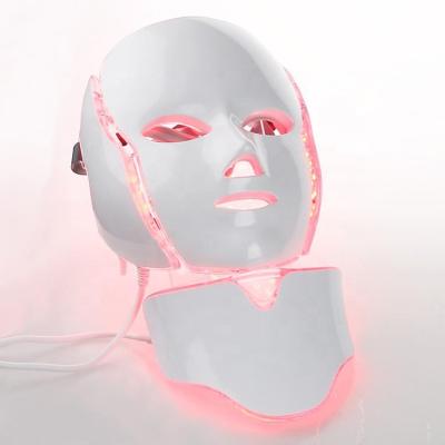 China ABS+Plastic PDT Beauty 7 Colors Led Facial Rejuvenator With Neck Photon Face Led Mask Wrinkle Acne Removal for sale