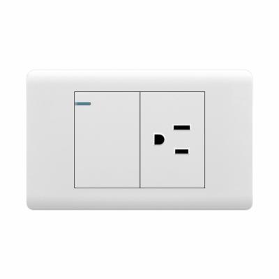 China Residential / Multipurpose Switch 110V Tomacorriente 2P+T Socket Switch With Child Protection Safety Shutter for sale